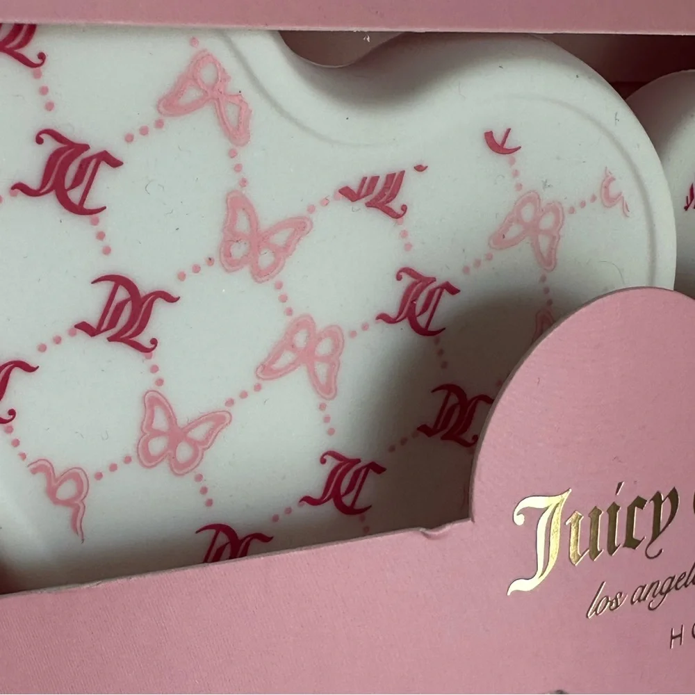 Juicy Couture 8-Piece Silicone Snacking Heart Container Set - JC Butterfly - NIB